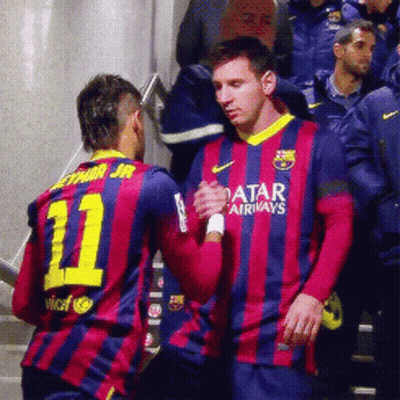 Man In Qatar Airways Jersey Shaking Hands GIF