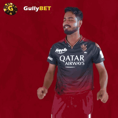 Man In Qatar Airways Shirt Holding Up Fingers GIF