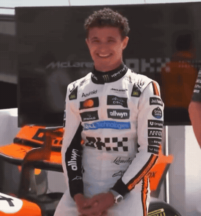 Man in Race Car Uniform Allwyn