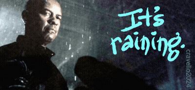 Man In Rain Saying It's Raining GIF