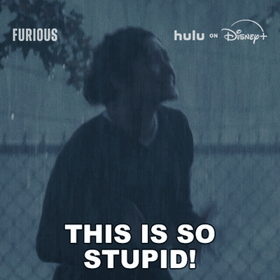 Man In Rain Saying This Is So Stupid GIF