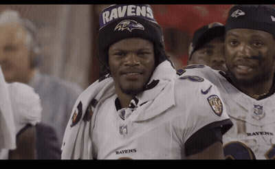 Man In Ravens Hat And Jersey GIF
