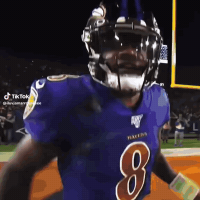 Man In Ravens Jersey Number 8 GIF