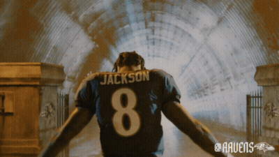 Man In Ravens Jersey Number 8 GIF