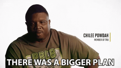 Man In RBL8 Shirt Saying Bigger Plan GIF