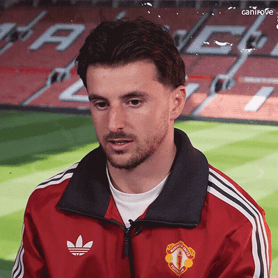Man In Red Adidas Jacket With Man United Logo GIF