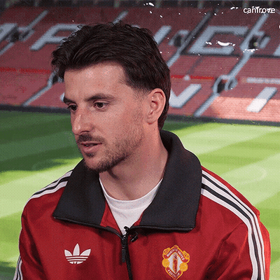 Man In Red Adidas Jacket With Manchester United Logo GIF