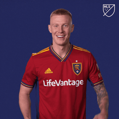 Man In Red Adidas Jersey With Life Vintage GIF
