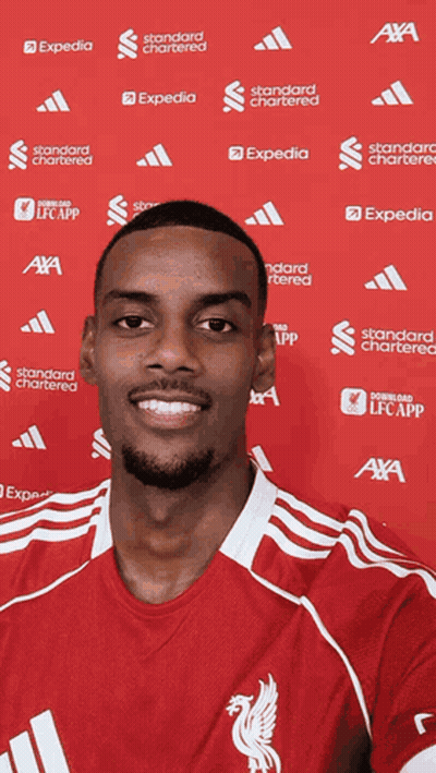 Man In Red Adidas Shirt With Flaming Face GIF