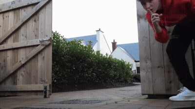Man In Red Adidas Sweatshirt GIF