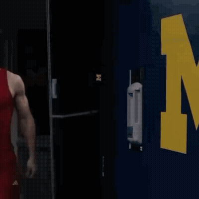 Man In Red Adidas Tank Top GIF