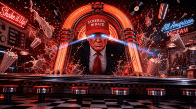 Man In Red America Is Back Hat By Jukebox GIF