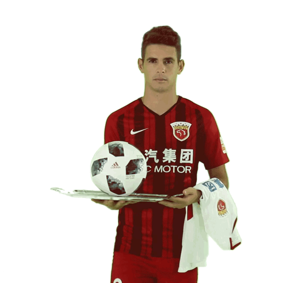 Man In Red And Black Adidas Jersey Holding Soccer Ball And White Shirt Sticker