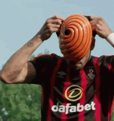 Man In Red And Black Dafabet Jersey GIF