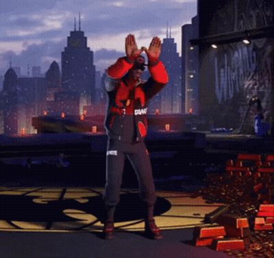 Man In Red And Black Jacket Saying Gang GIF