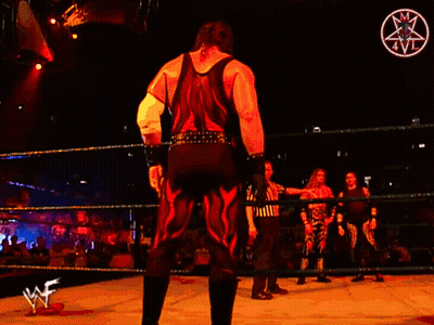 Man In Red And Black Ring With Pentagram GIF