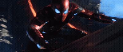 Man In Red And Black Spider-Man Costume GIF