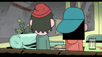 Man In Red And Blue Hats Talking To Another Man GIF