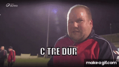 Man In Red And Blue Jacket Saying Ctre Dur GIF