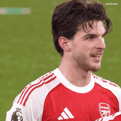 Man In Red And White Arsenal Jersey GIF