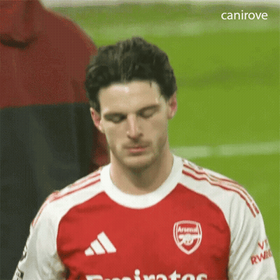 Man In Red And White Arsenal Jersey GIF