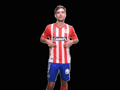 Man In Red And White Canal Shirt GIF