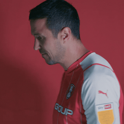 Man In Red And White Golf Shirt GIF
