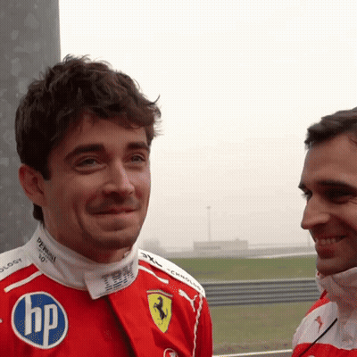 Man In Red And White HP Shirt GIF