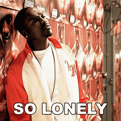 Man In Red And White Jacket In Front Of So Lonely Wall GIF