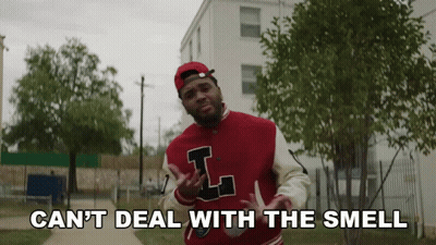 Man In Red And White Jacket With Letter L GIF