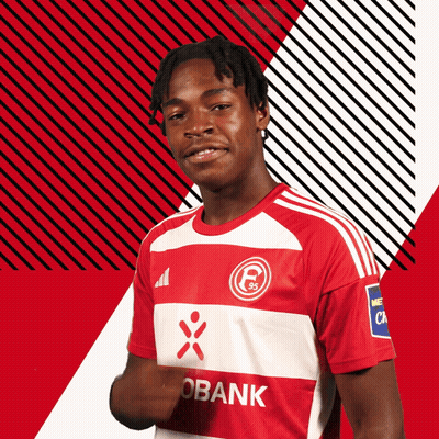 Man in Red and White Jersey Saying Bank
