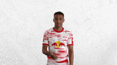 Man In Red And White Jersey With Red Bull GIF