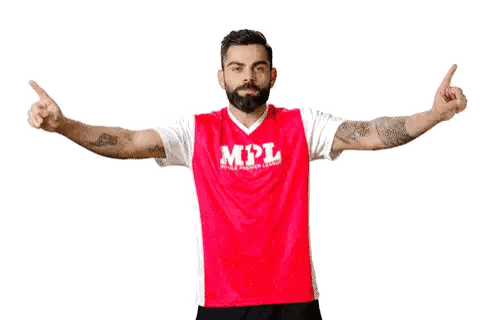 Man In Red And White MPL Shirt Sticker