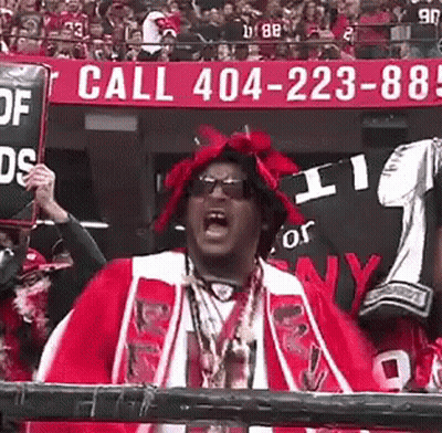Man In Red And White Outfit Holding Sign Saying Call 404-223-88 GIF