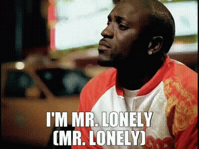 Man In Red And White Shirt Saying Mr Lonely GIF