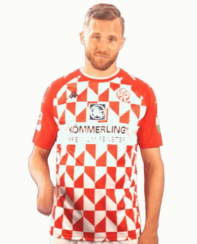 Man In Red And White Shirt With Kommerling GIF