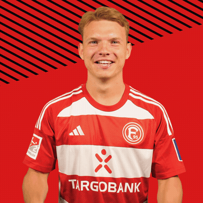 Man in Red and White Targobank Shirt