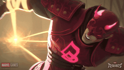 Man In Red Armor With B GIF