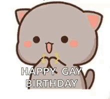 Man In Red Balloon Hat Saying Happy Birthday GIF