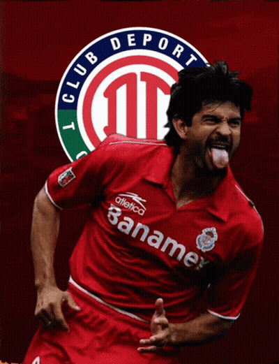 Man In Red Banamex Shirt Sticking Tongue GIF