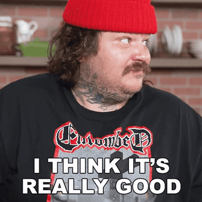 Man In Red Beanie Saying I Think It's Really Good GIF