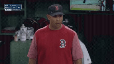 Man In Red Boston Red Sox Shirt GIF