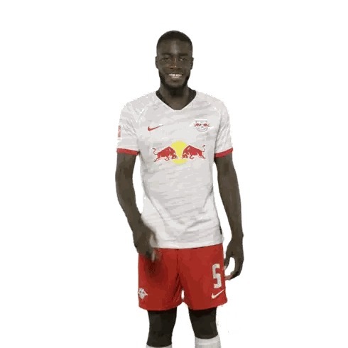 Man In Red Bull Jersey And Shorts Sticker