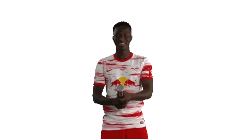 Man In Red Bull Jersey Holding Trophy Sticker