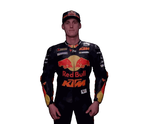 Man In Red Bull KTM Motorcycle Suit Sticker