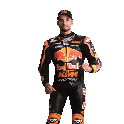 Man In Red Bull KTM Suit Sticker