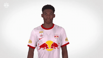 Man In Red Bulls Jersey Number 9 GIF