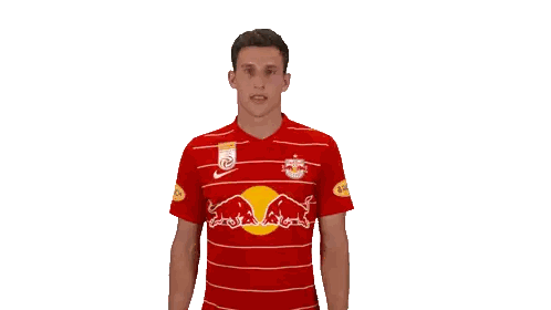 Man In Red Bulls Jersey Number One Sticker