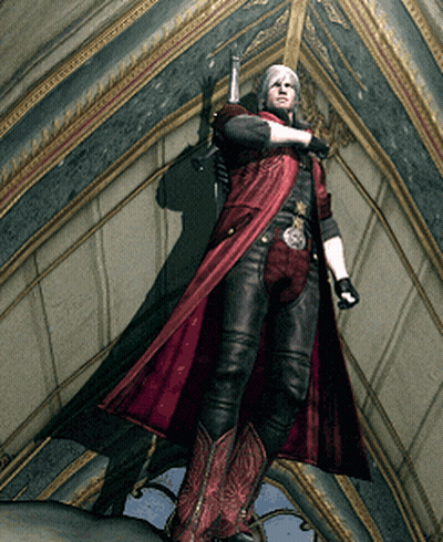 Man In Red Cape And Cowboy Boots Holding A Sword GIF
