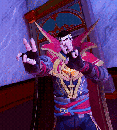 Man In Red Cape With EO GIF
